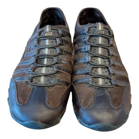 Skechers Women's Shoes Brown Leather Slip On Athletic Sneakers Size 6.5 - Picture 10 of 12